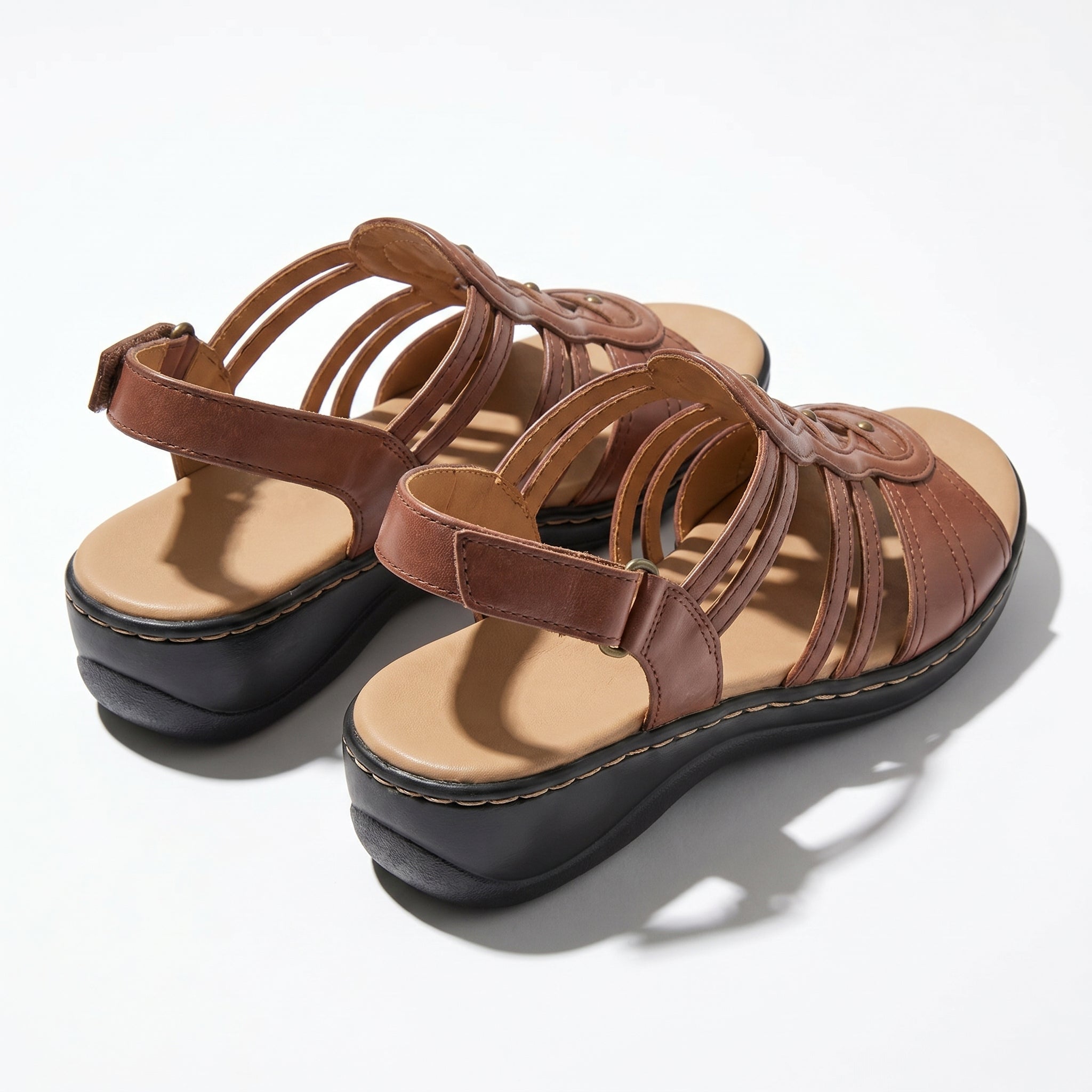 Daisy - Women's Strap Slingback Sandals - Sandals - Brown - Parker&Brooks