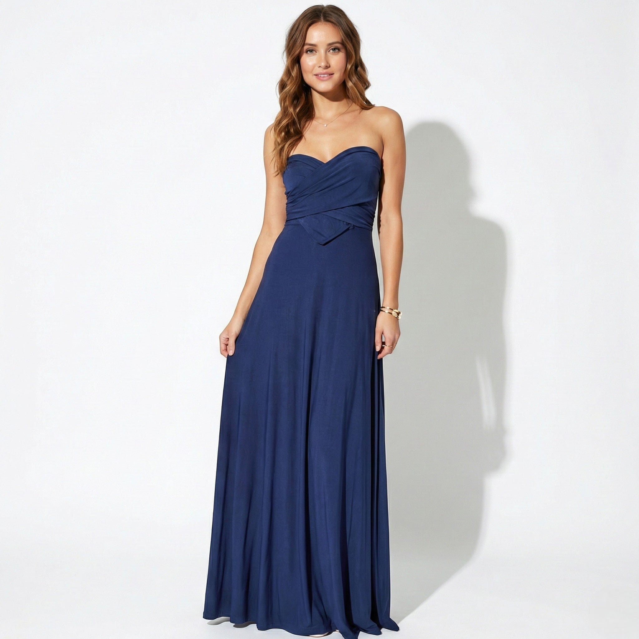 Danielle - Women's 3 - Way Wedding Guest Maxi Dress - Dress - Dark Blue - Parker&Brooks