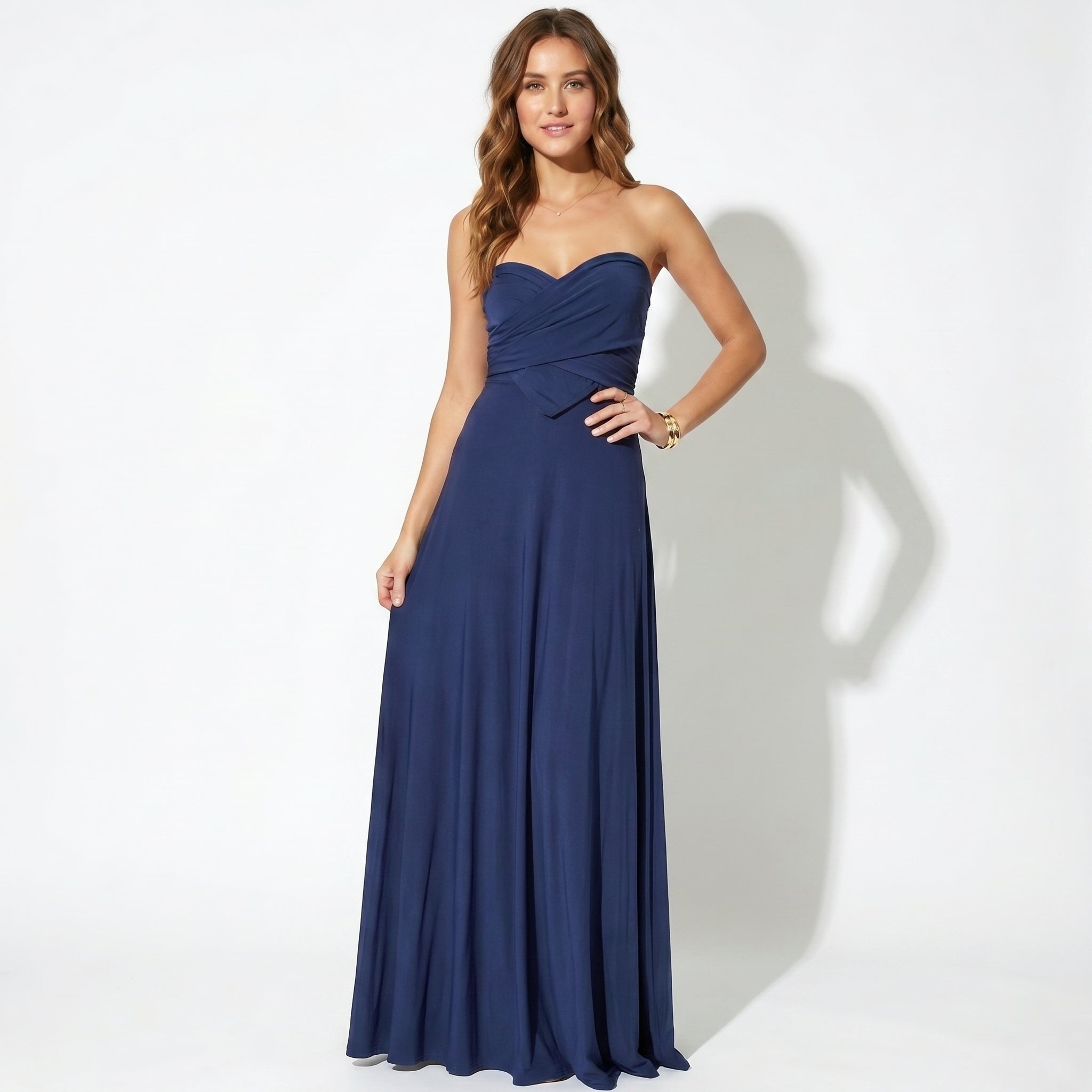 Danielle - Women's 3 - Way Wedding Guest Maxi Dress - Dress - Dark Blue - Parker&Brooks