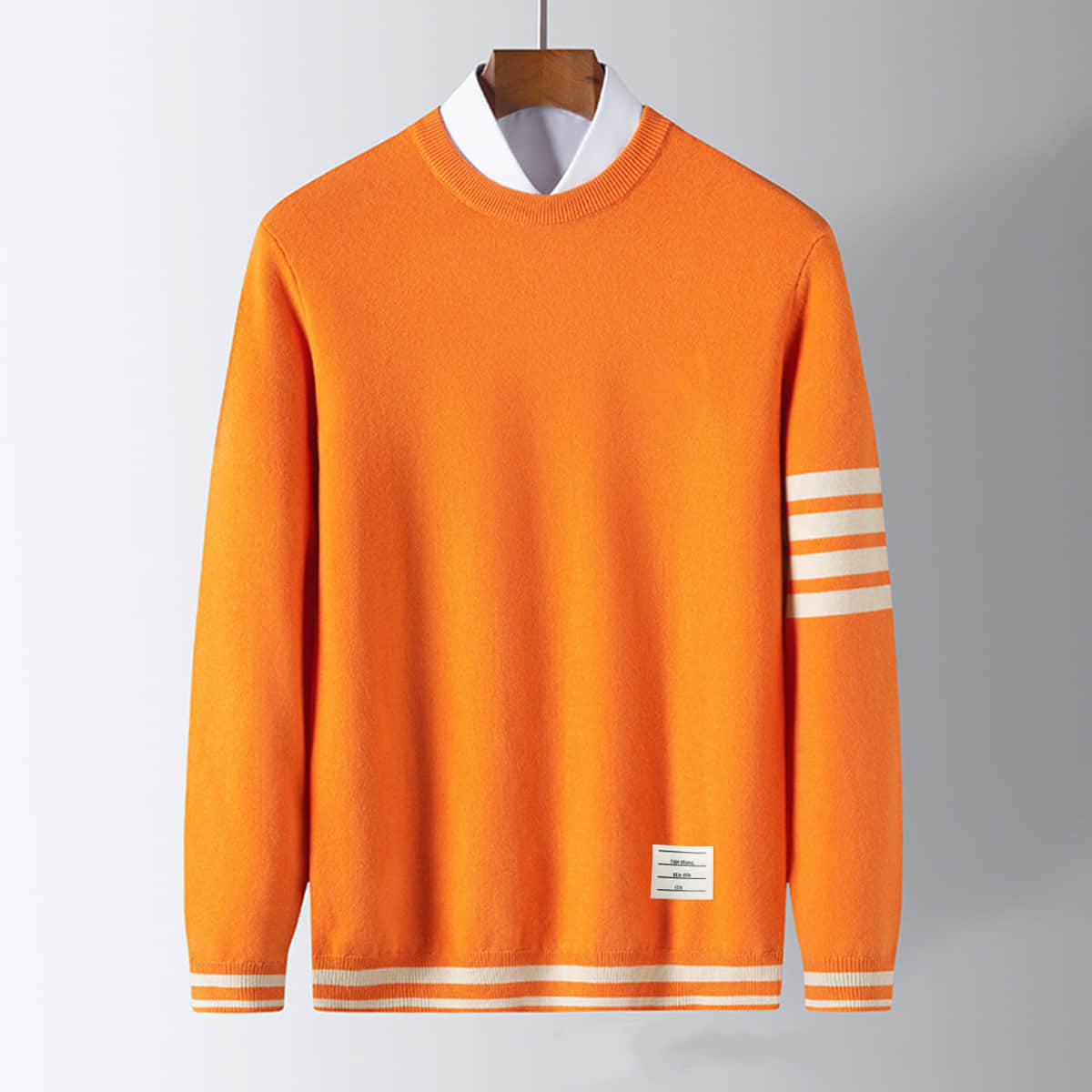 Zaccary – Knitted Jumper with Striped Details