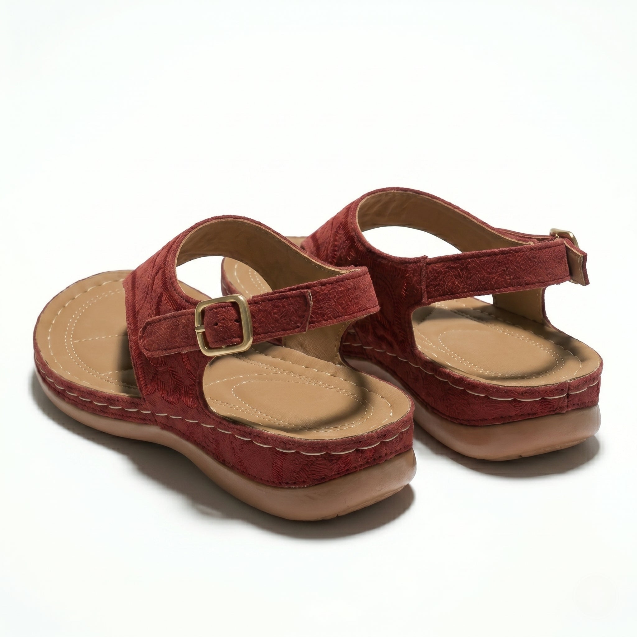 Elena - Women's Breathable Orthopedic Sandals - Sandals - Red - Parker&Brooks