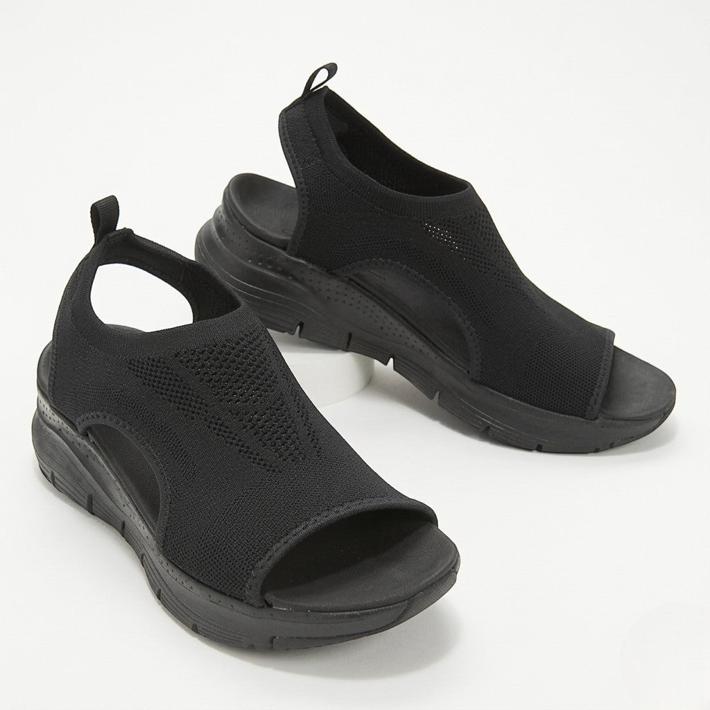 Eliza - Women's Orthopedic Open Toe Sandals - Sandals - Black - Parker&Brooks