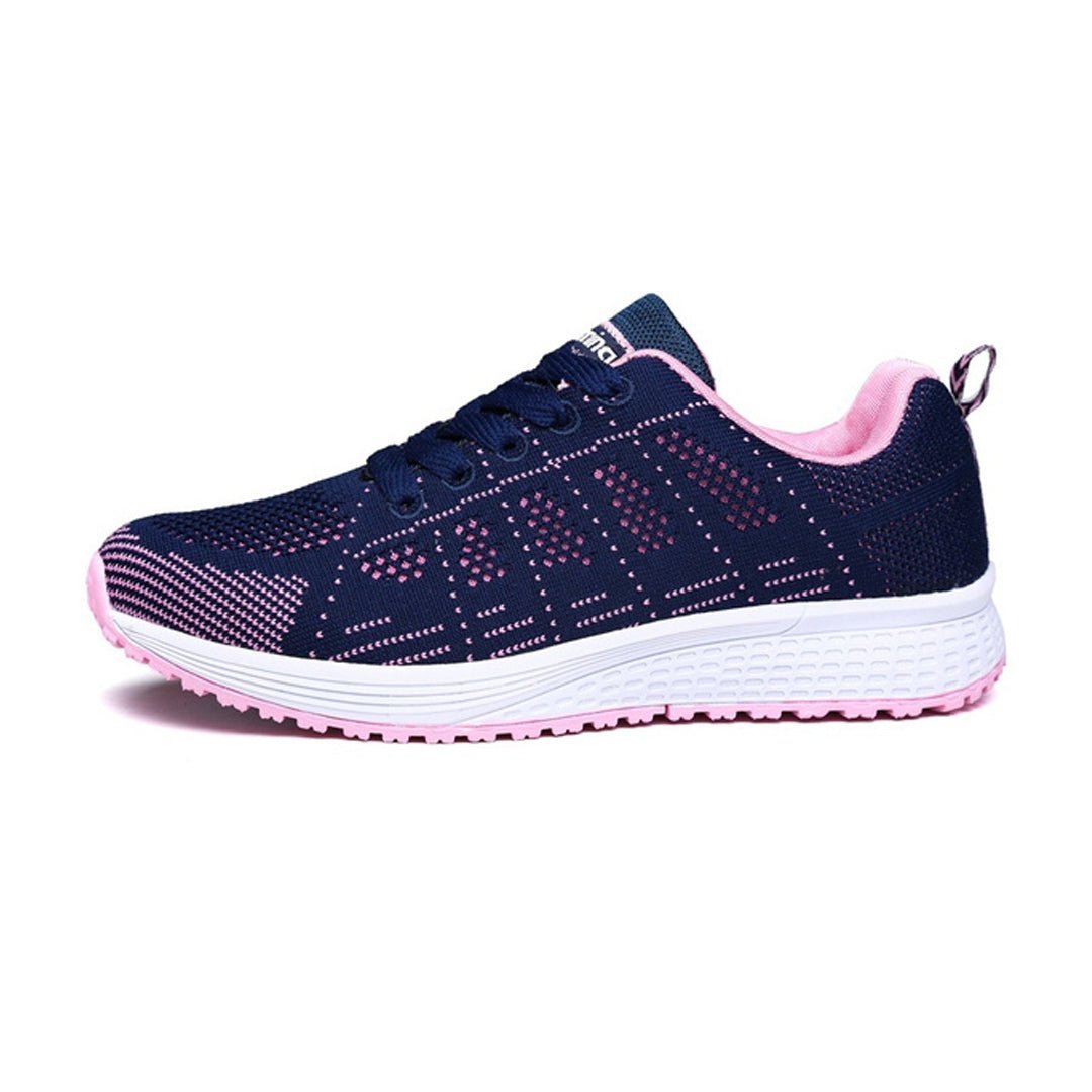 Ella - Women's Breathable Knit Sneakers - Trainers - Blue - Parker&Brooks