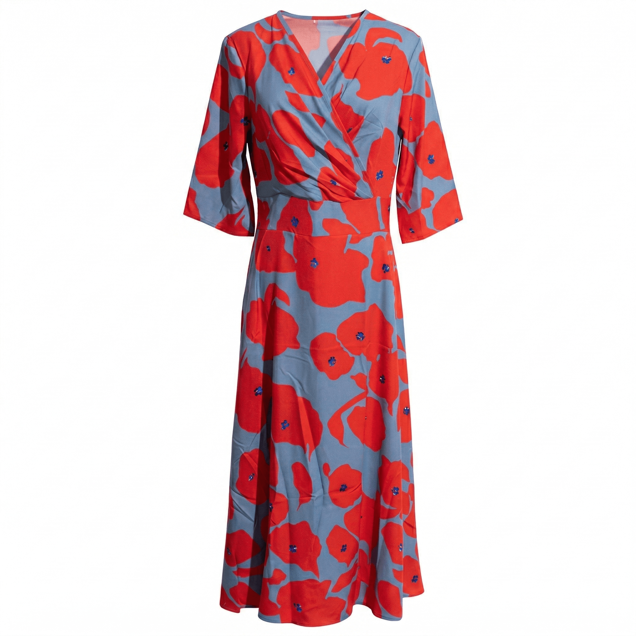 Ella - Women's Summer Floral Maxi Dress - Maxi Dress - Red - Parker&Brooks