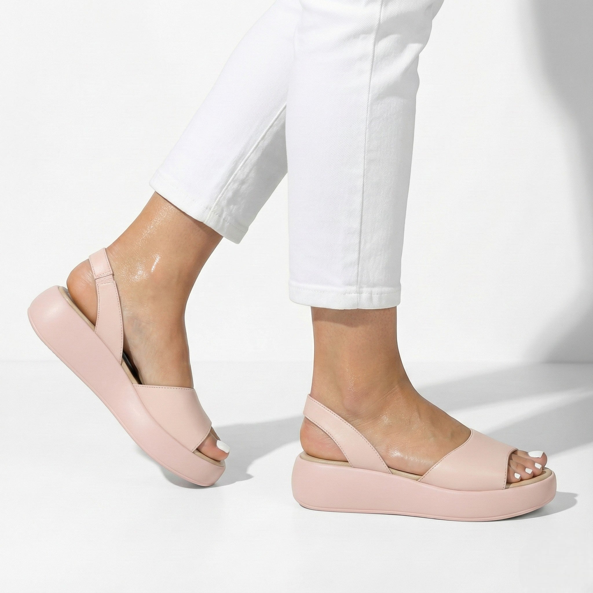 Erin - Women's Lightweight Slip On Summer Sandals - Footwear - Pink - Parker&Brooks