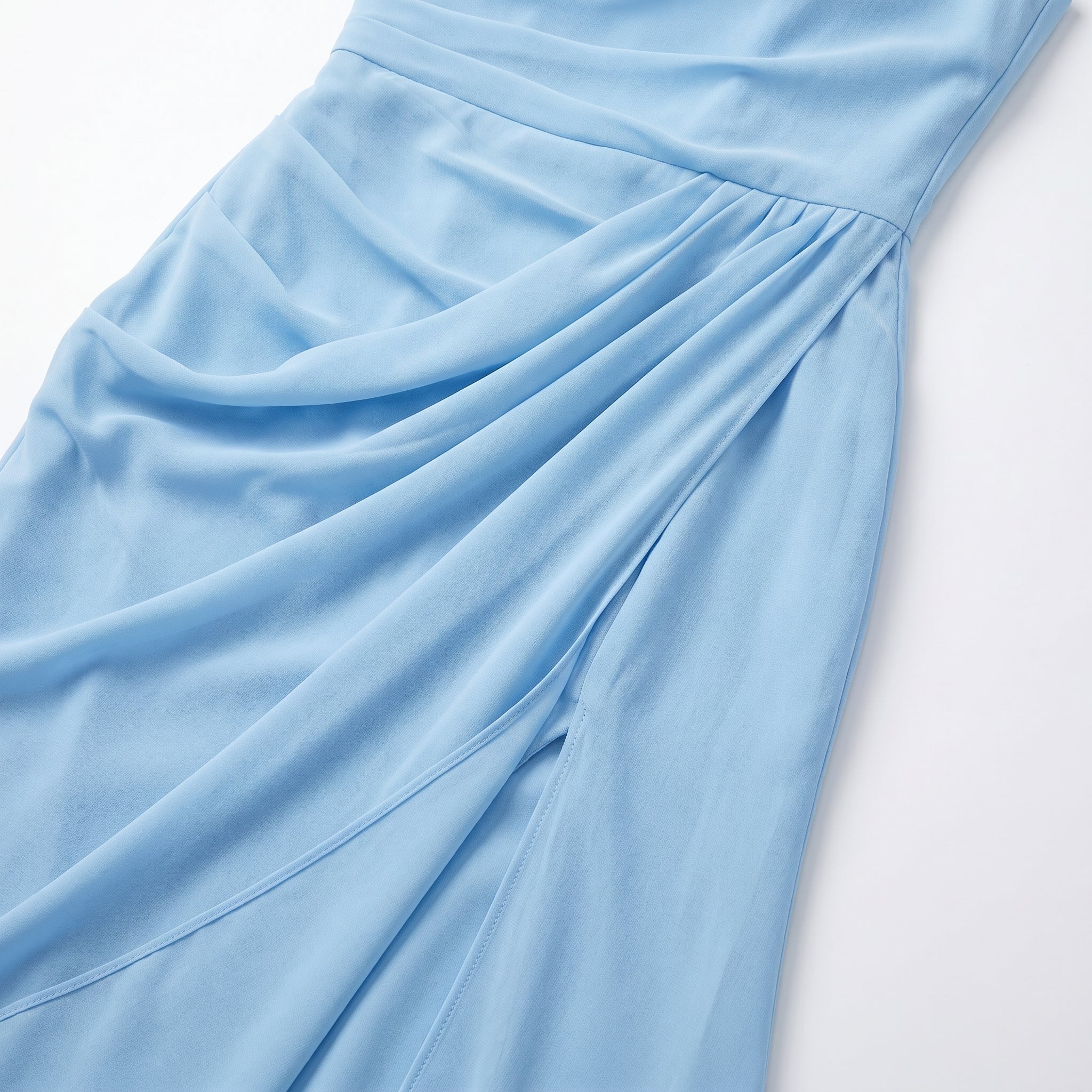 Eva - Women's Strapless Ruched Bridesmaid Maxi Dress - Maxi Dresses - Light Blue - Parker&Brooks