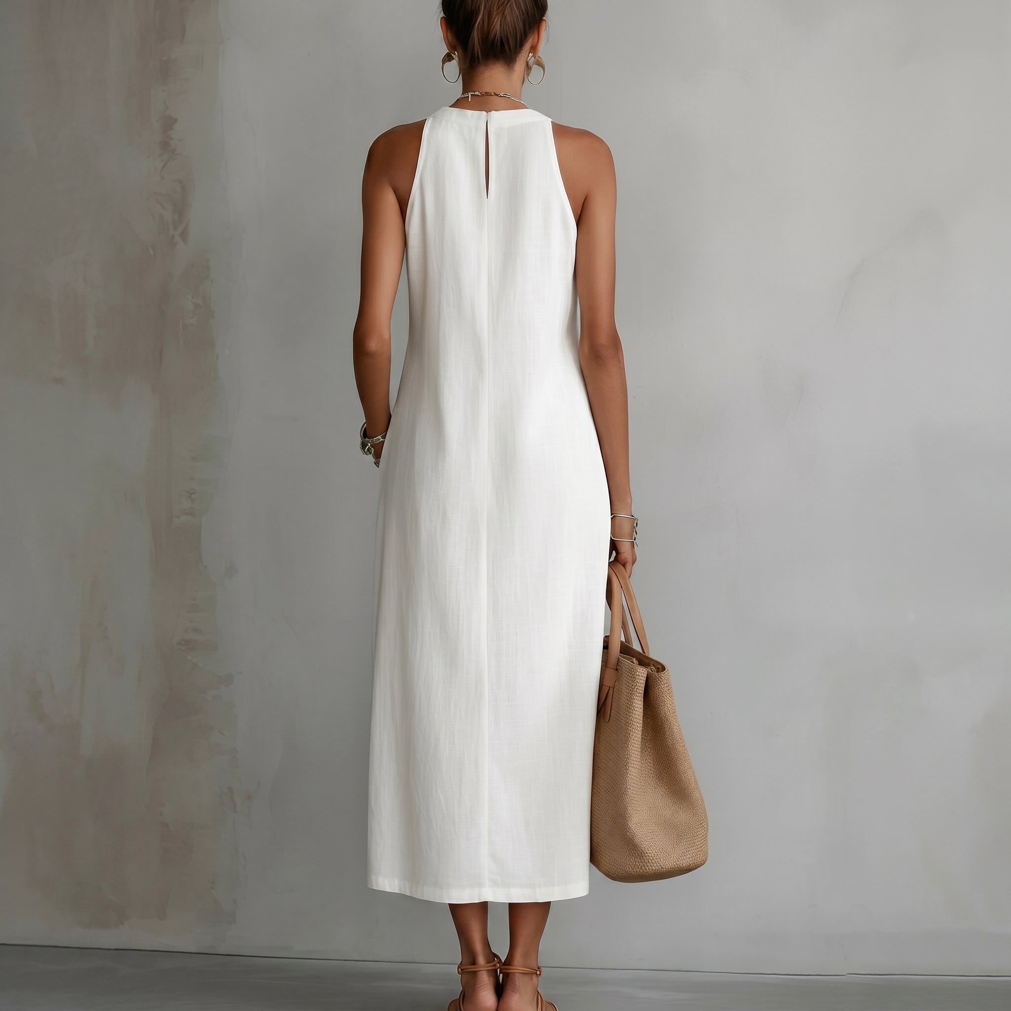 Evelin - Women's Summer Lace Panel Side Split Maxi Dress - Maxi Dress - Green - Parker&Brooks
