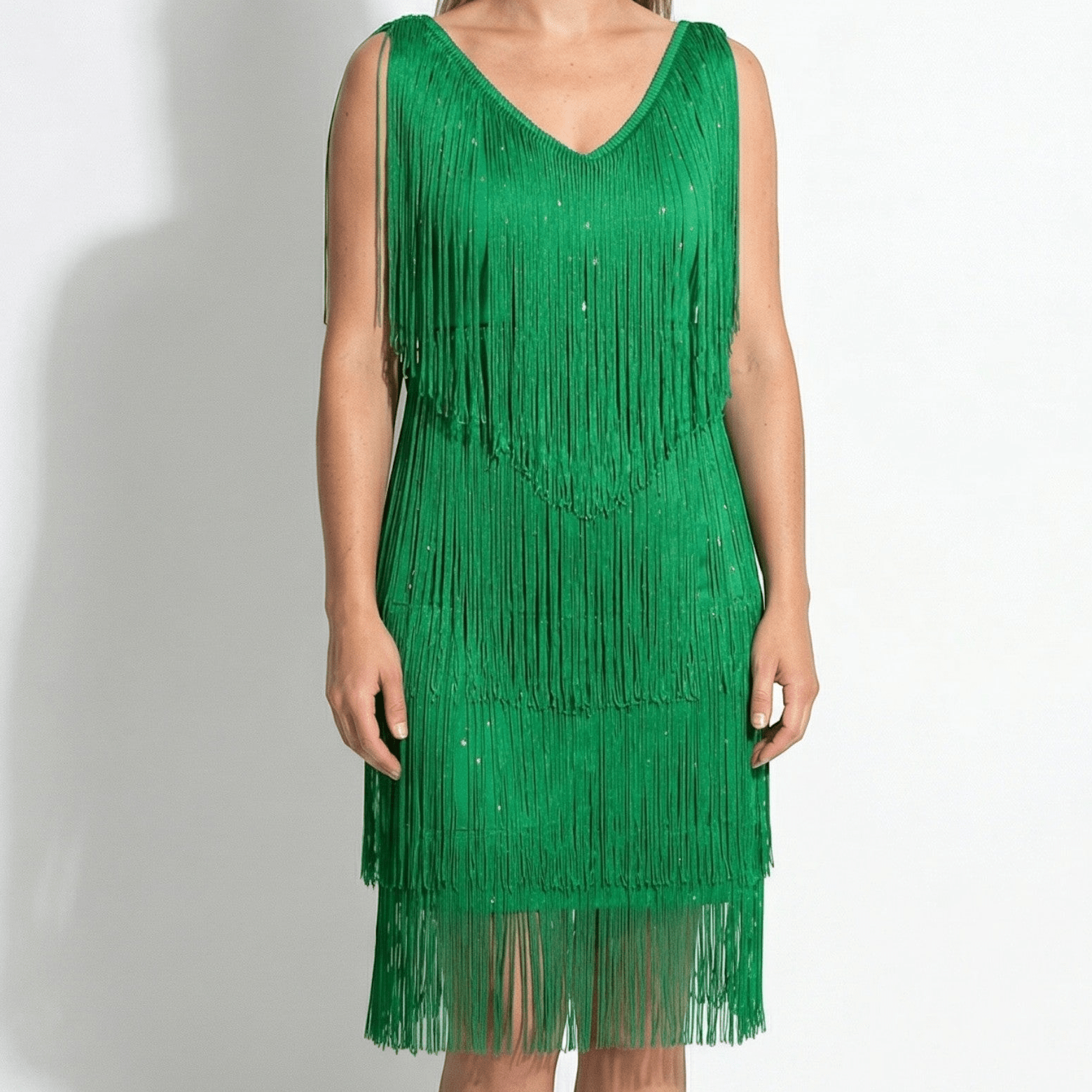 Evie - Women's Party Sequin Mini Dress - Mini Dresses - Green - Parker&Brooks