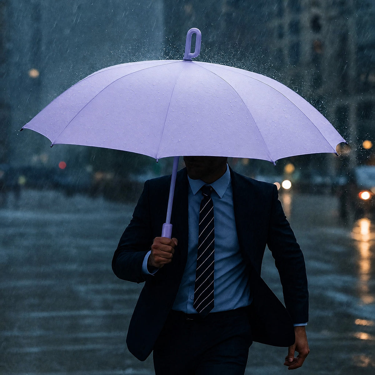 Automatic Windproof Compact Umbrella with Carabiner Handle