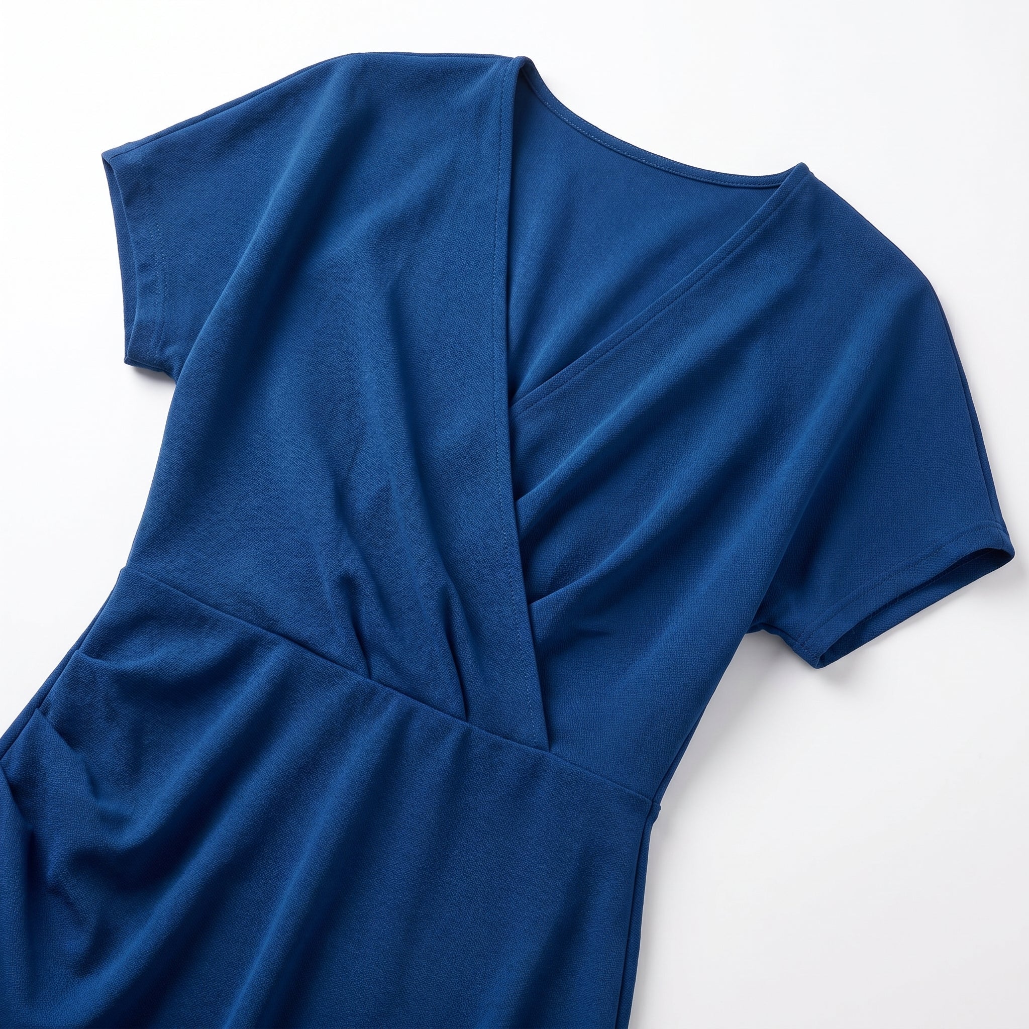 Freya - Women's Ruched Bodycon Casual Midi Dress - Dresses - Blue - Parker&Brooks