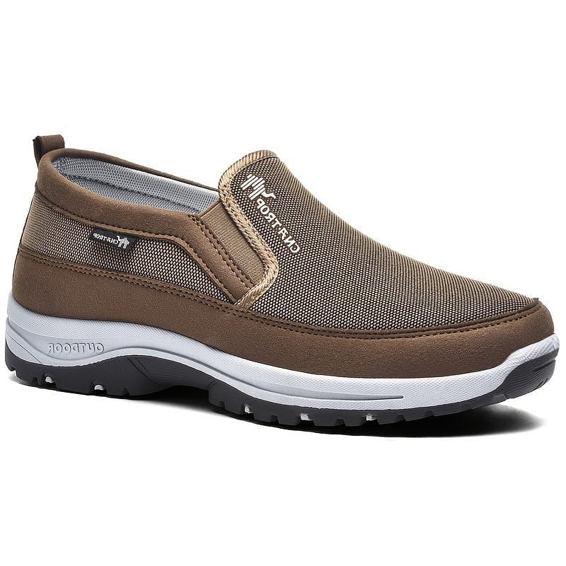 George - Men's Orthopedic Slip - On Sneakers - Trainers - Brown - Parker&Brooks