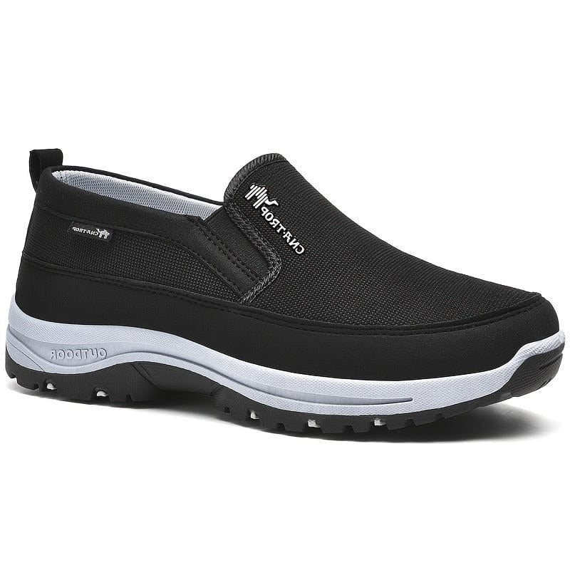 George - Men's Orthopedic Slip - On Sneakers - Trainers - Black - Parker&Brooks