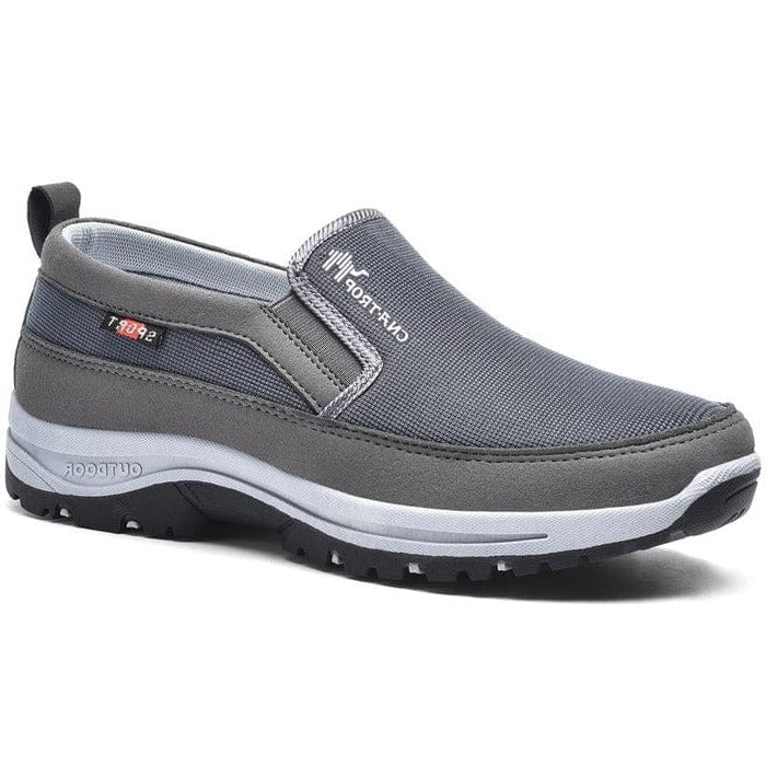 George - Men's Orthopedic Slip - On Sneakers - Trainers - Gray - Parker&Brooks