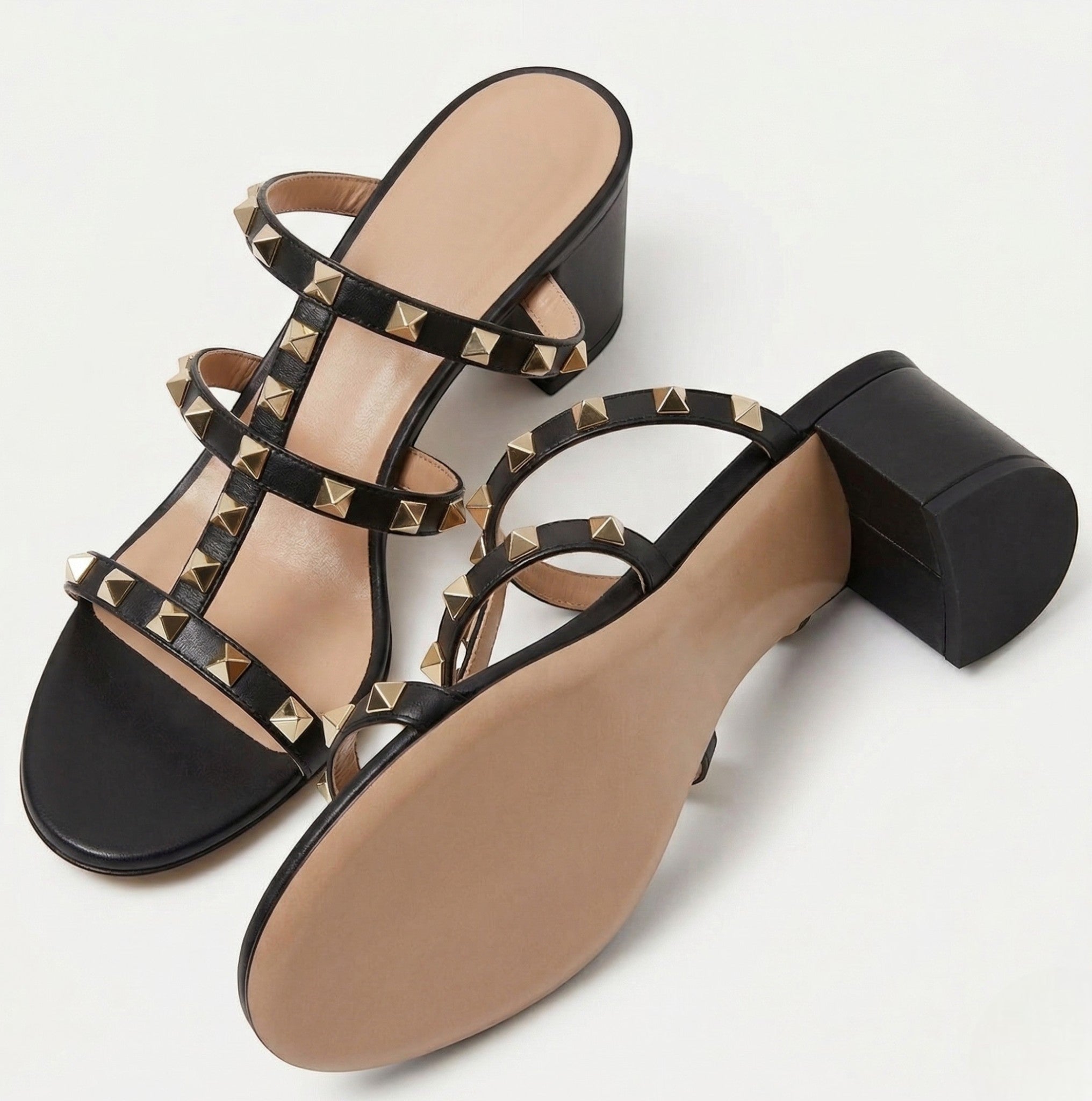 Harriet – Women's Elegant Block Heel Sandals - Sandals & Slides - Black - Parker&Brooks