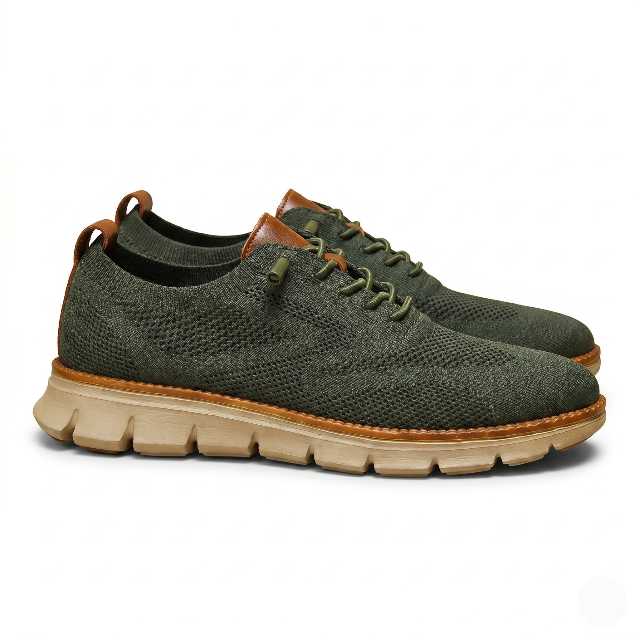 Harry - Men's Breathable Mesh Sneakers - Shoes - Olive Green - Parker&Brooks