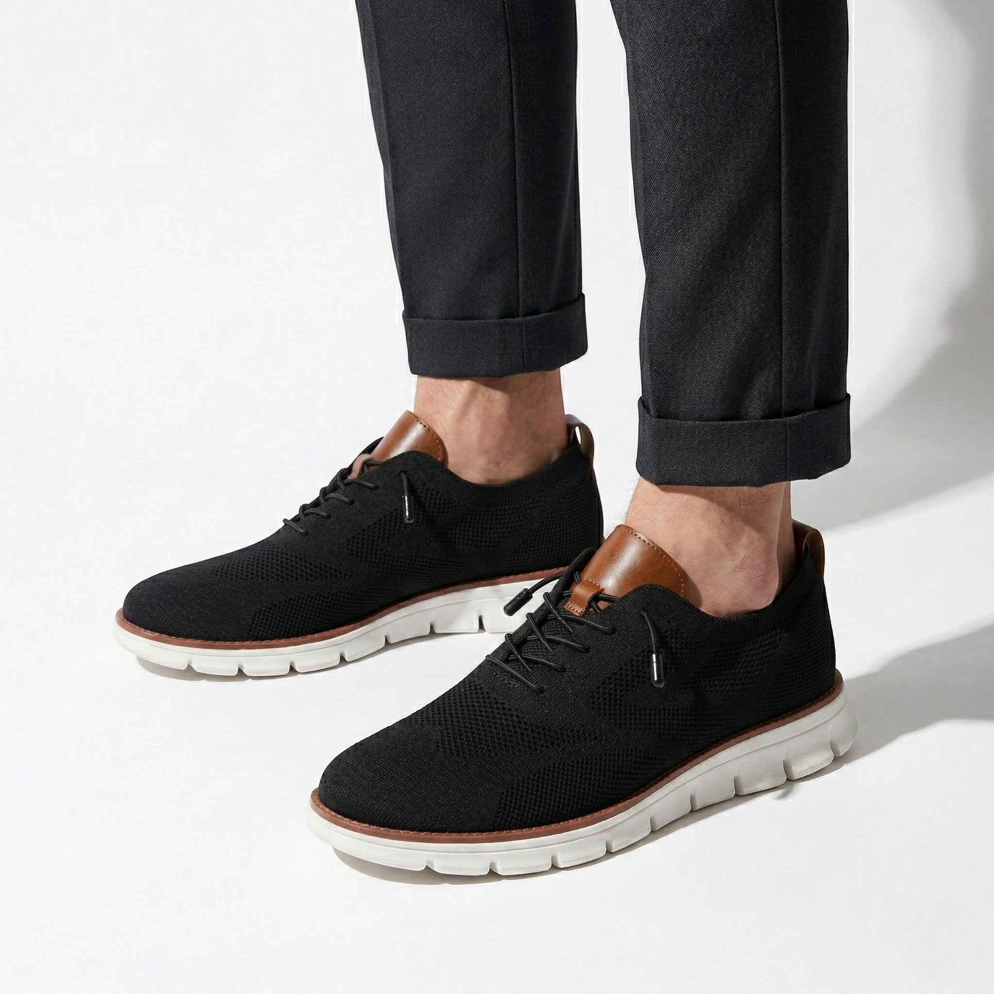 Harry - Men's Breathable Mesh Sneakers - Shoes - Black - Parker&Brooks