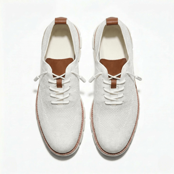 Harry - Men's Breathable Mesh Sneakers - Shoes - White - Parker&Brooks