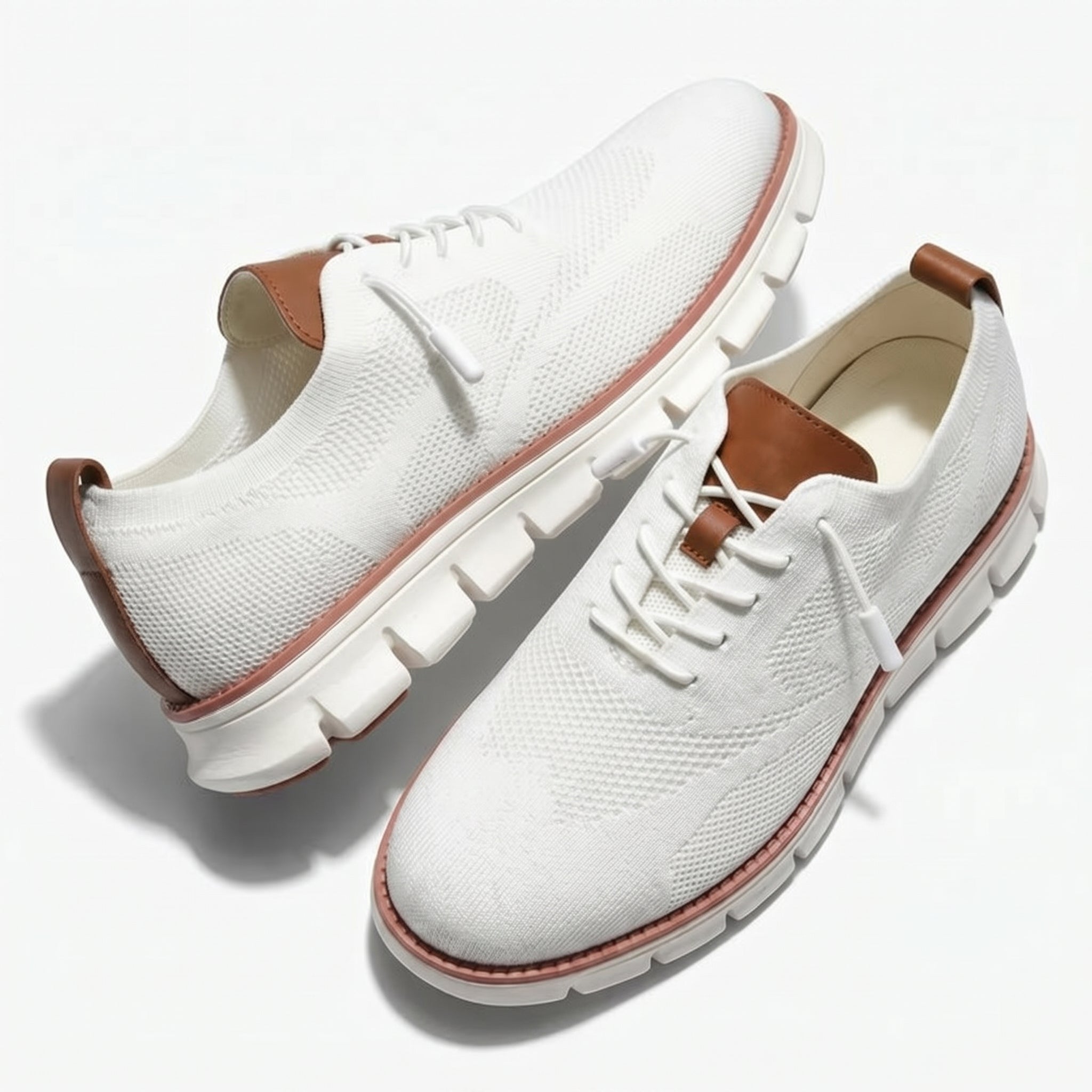 Harry - Men's Breathable Mesh Sneakers - Shoes - White - Parker&Brooks