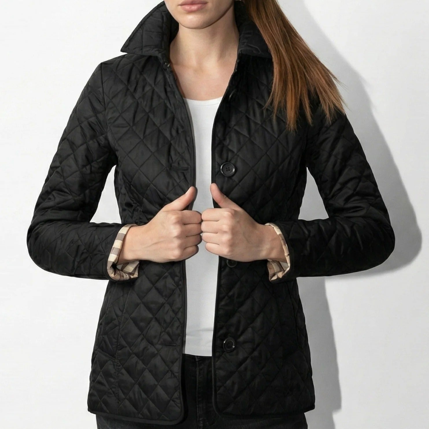 Olivia - Women's Quilted Button-Up Jacket