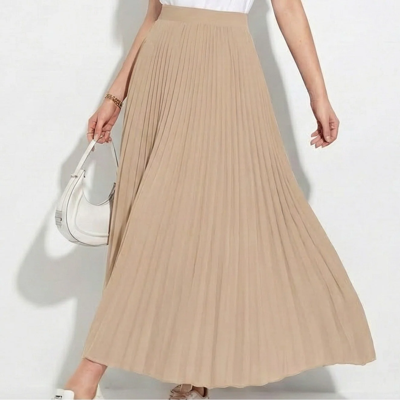 Chloe - Women's Pleated Satin Skirt