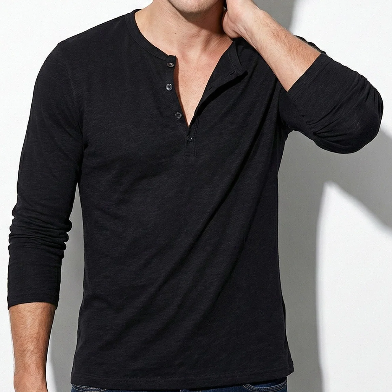 Samuel - Men’s Long Sleeve Button-Front Shirt