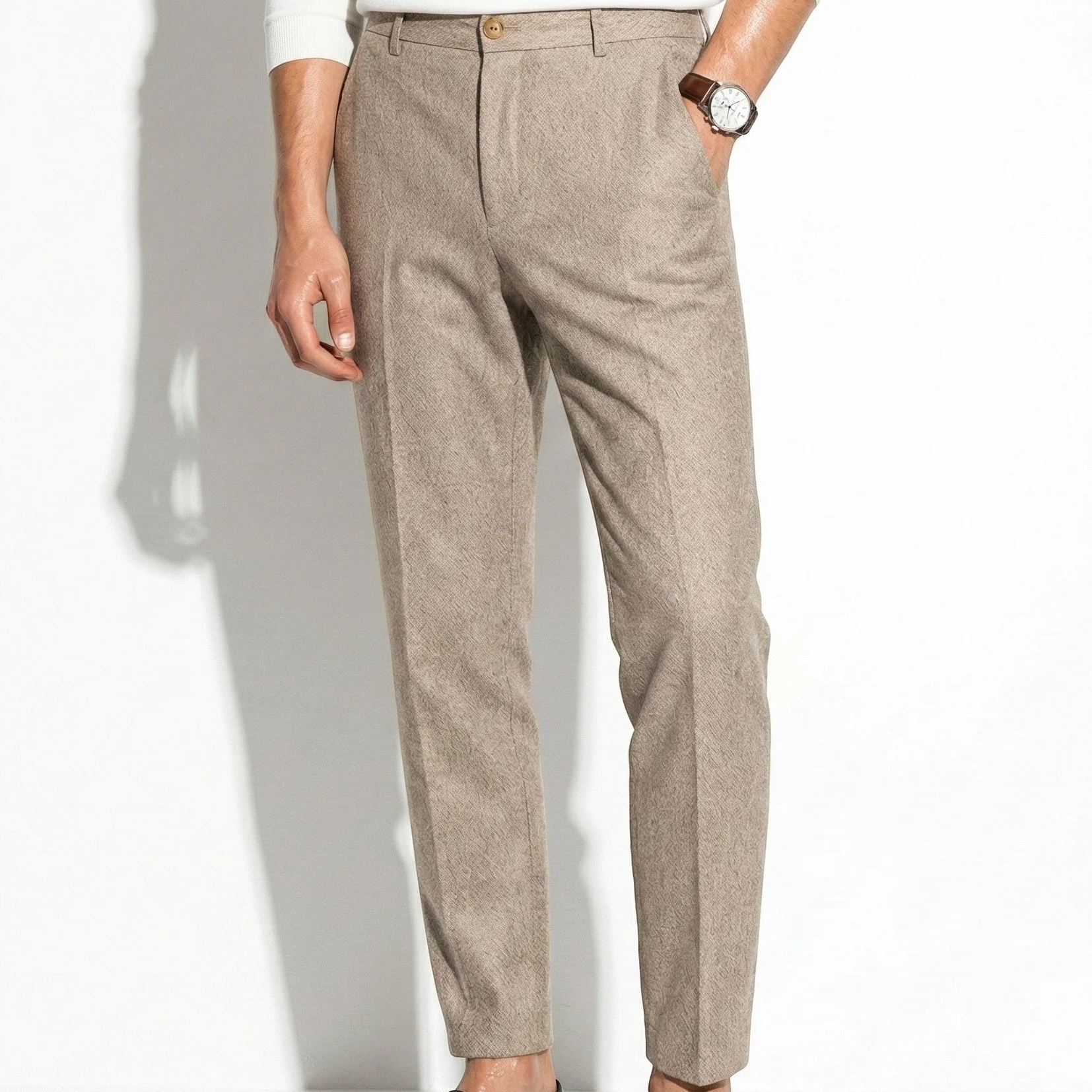 Anthony - Men's Classic Vintage Trousers with Comfortable Relaxed Fit