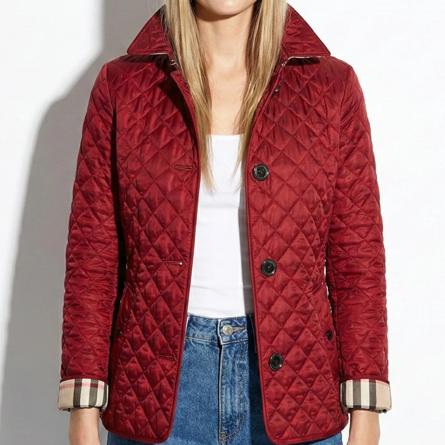 Olivia - Women's Quilted Button-Up Jacket