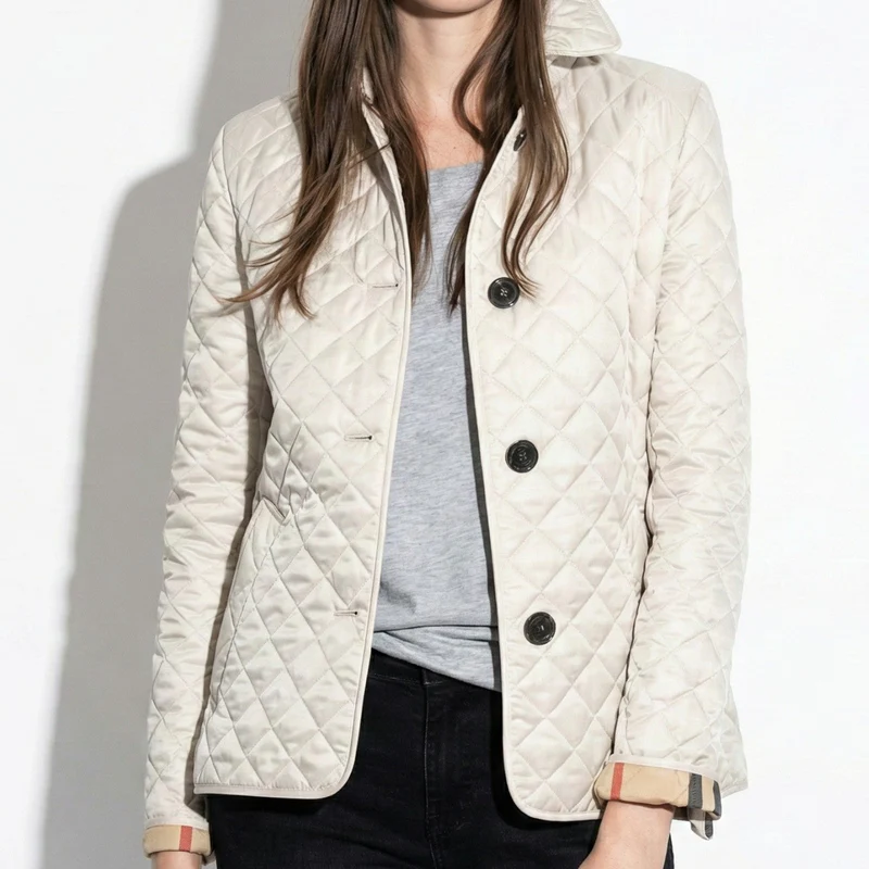 Olivia - Women's Quilted Button-Up Jacket