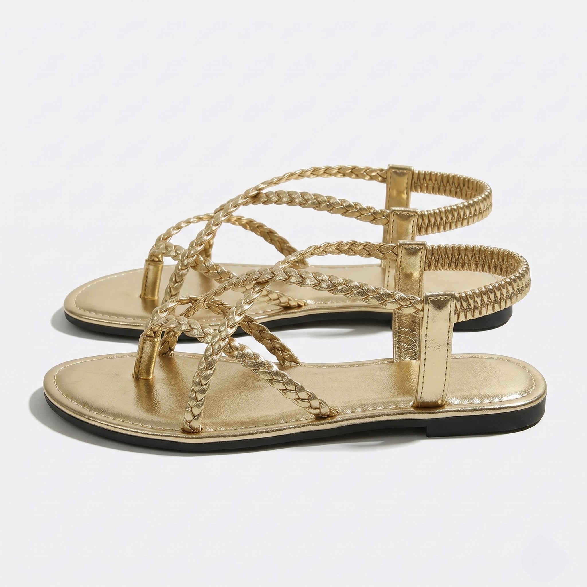 Imogen - Women's Strap Summer Sandals - Sandals - Gold - Parker&Brooks