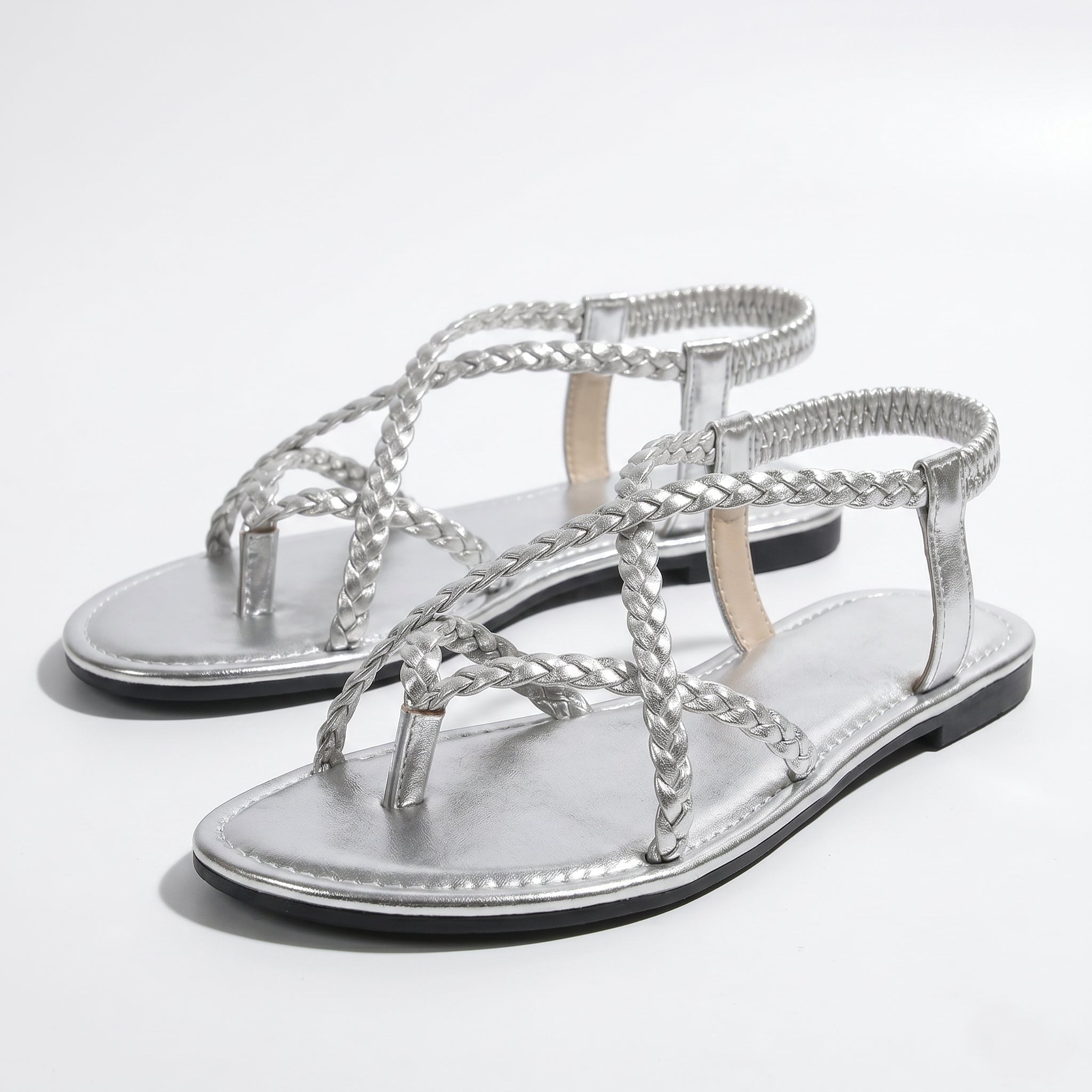 Imogen - Women's Strap Summer Sandals - Sandals - Silver - Parker&Brooks