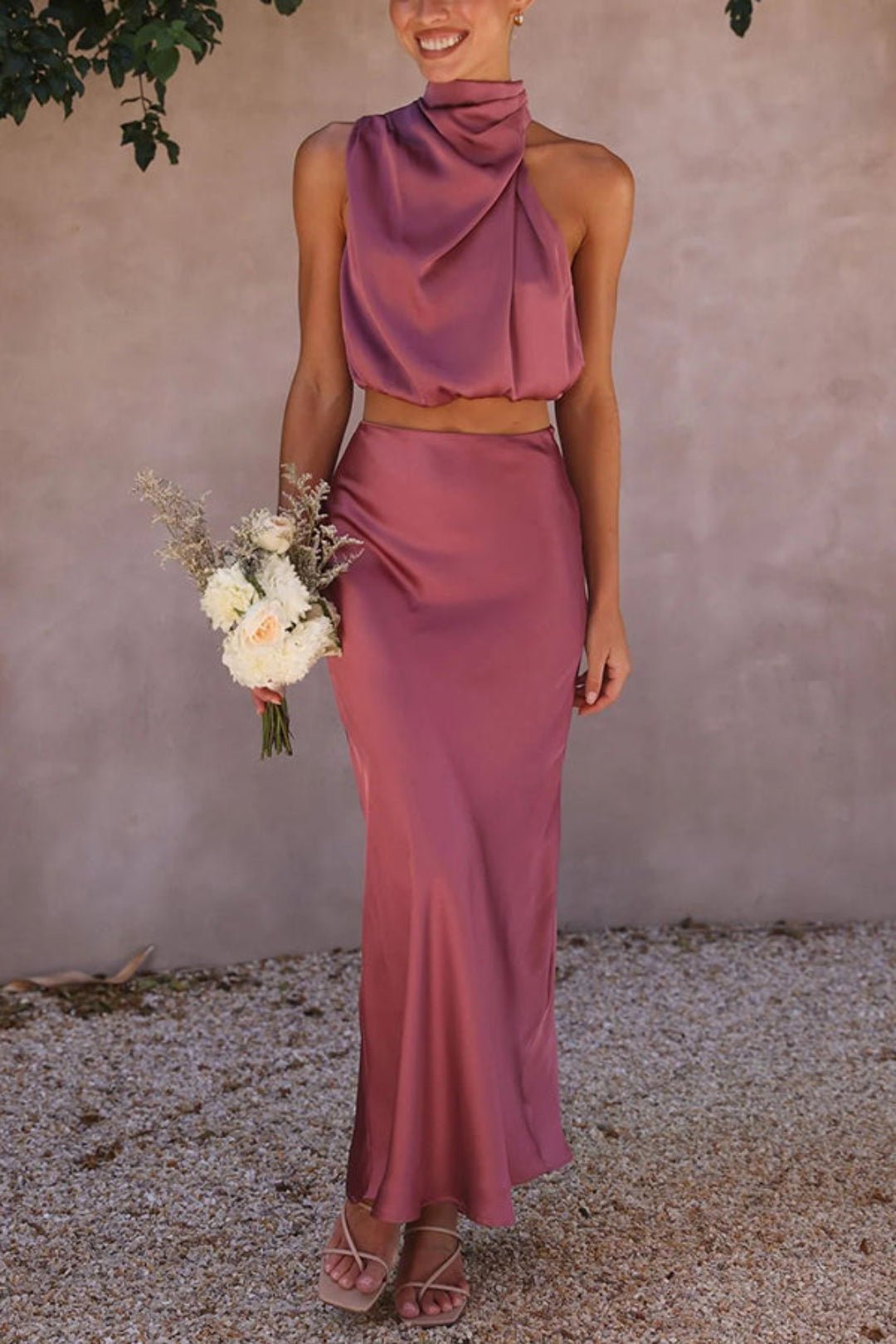 Inaya – Elegant Maxi Dress in Flowing Fabric