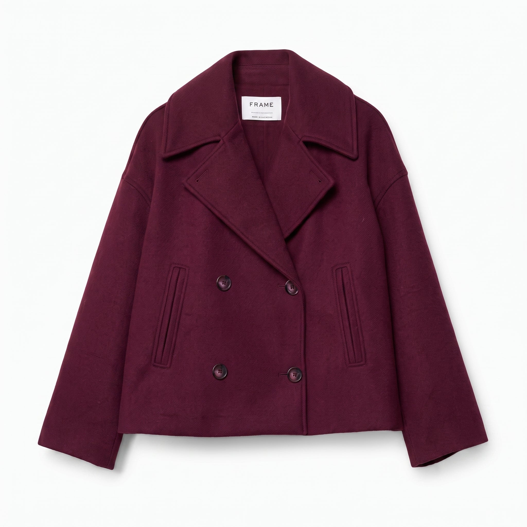 Isabell - Women's Cropped Double-Breasted Transitional Jacket - Jackets - Red - Parker&Brooks