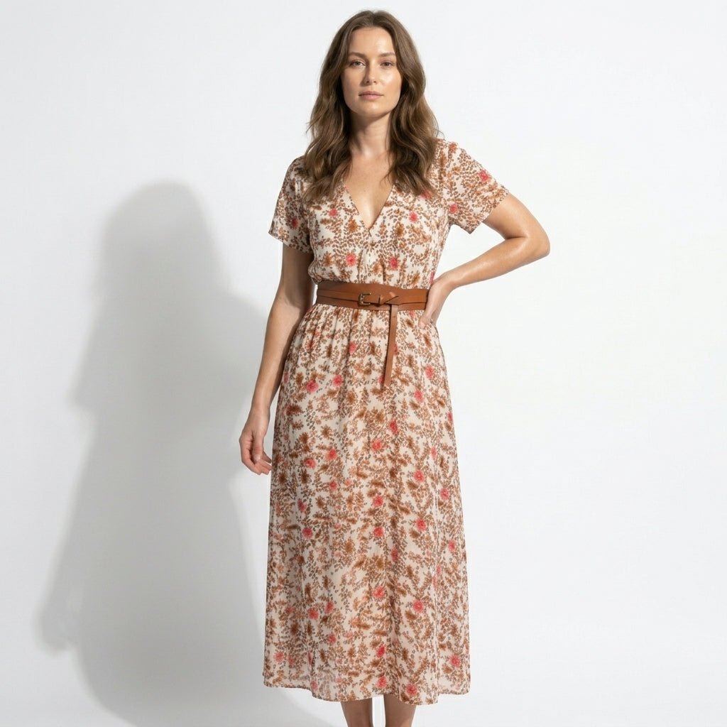 Isabella - Women's Bohemian Floral Maxi Dress - Dresses - Red - Parker&Brooks