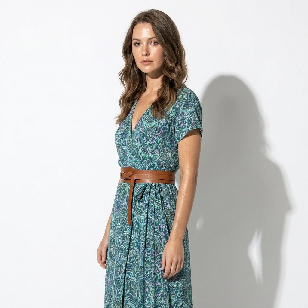 Isabella - Women's Bohemian Floral Maxi Dress - Dresses - Green - Parker&Brooks