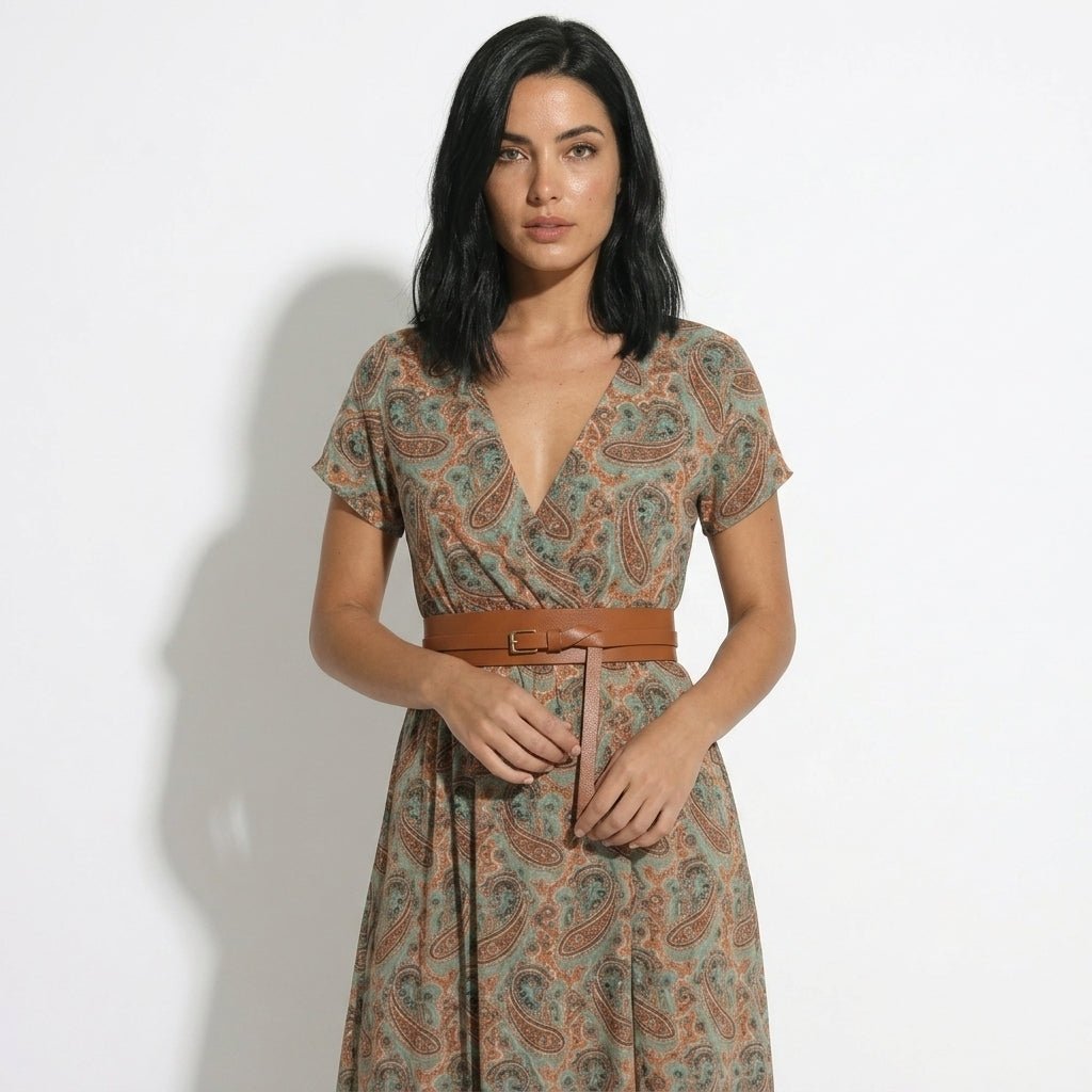 Isabella - Women's Bohemian Floral Maxi Dress - Dresses - Brown - Parker&Brooks