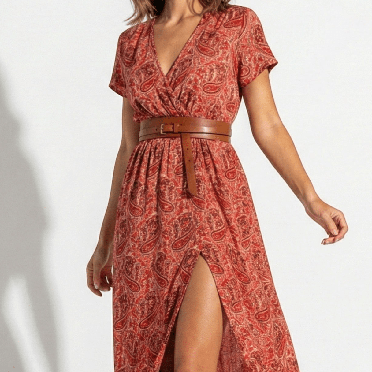 Isabella - Women's Bohemian Floral Maxi Dress - Dresses - Wine Red - Parker&Brooks