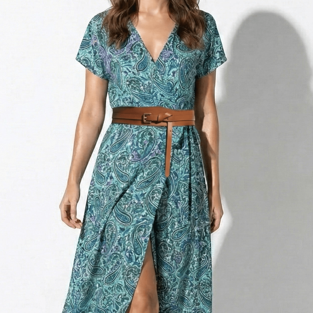 Isabella - Women's Bohemian Floral Maxi Dress - Dresses - Green - Parker&Brooks