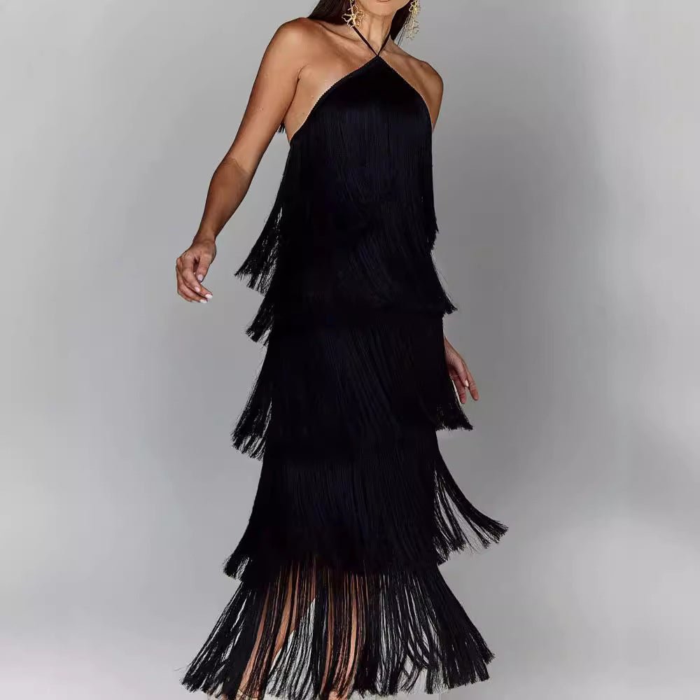 Isabelle – Elegant Dress with Fringes & Flowing Fit
