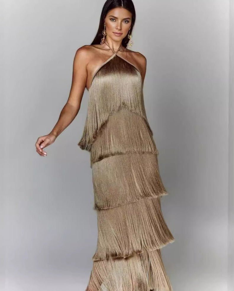 Isabelle – Elegant Dress with Fringes & Flowing Fit