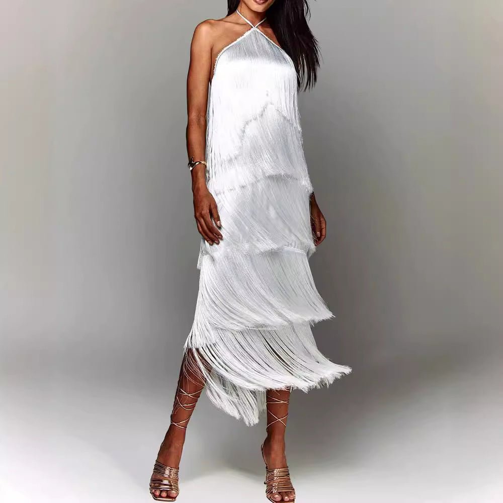 Isabelle – Elegant Dress with Fringes & Flowing Fit