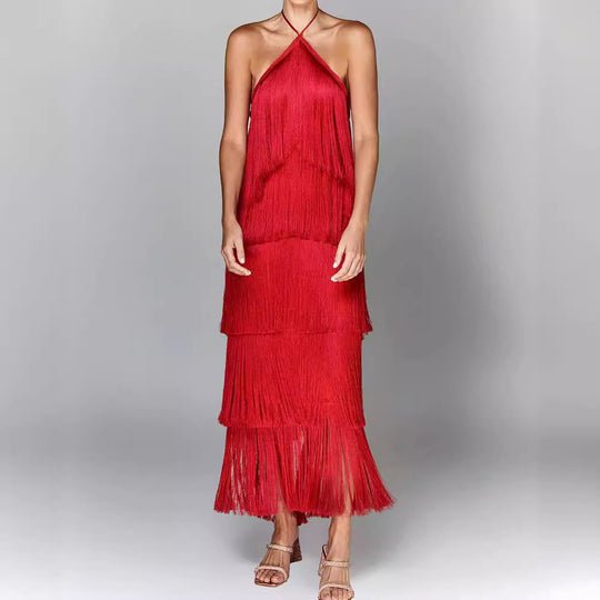 Isabelle – Elegant Dress with Fringes & Flowing Fit
