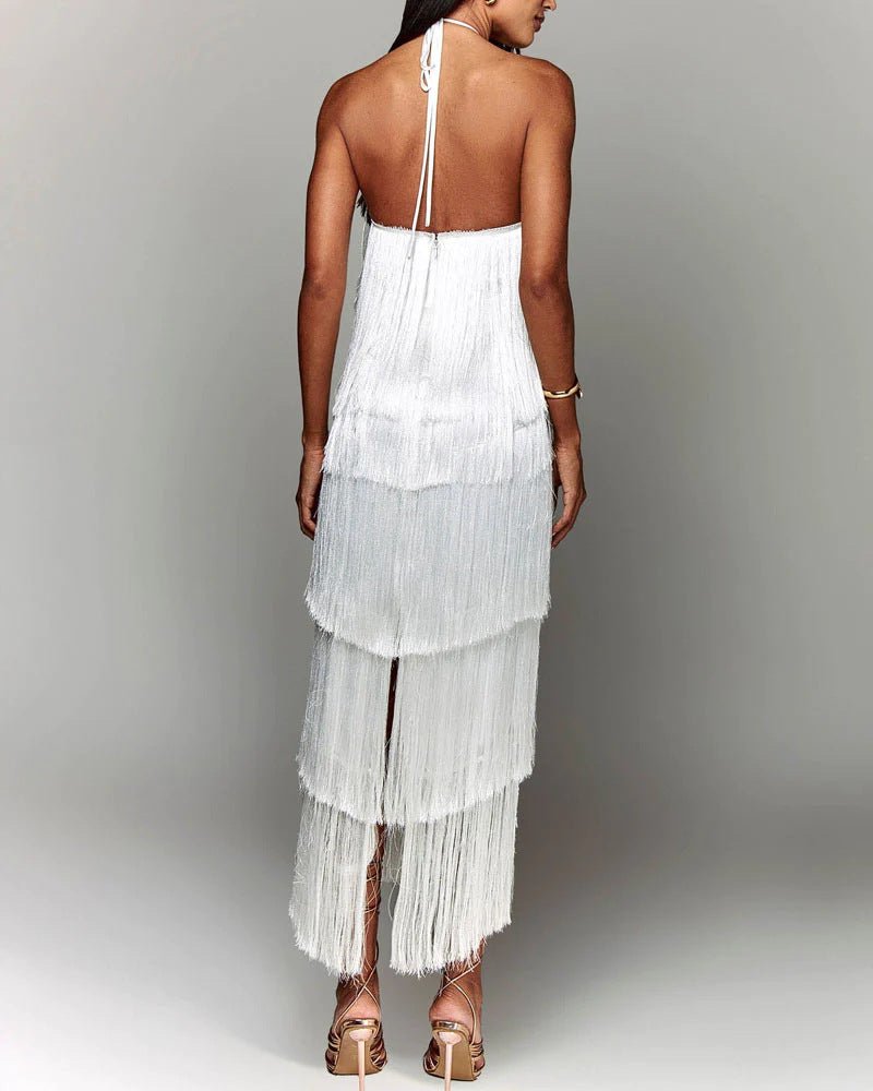 Isabelle – Elegant Dress with Fringes & Flowing Fit