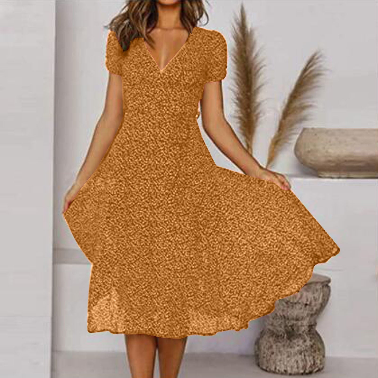 Isalie – Elegant V-Neck Summer Dress