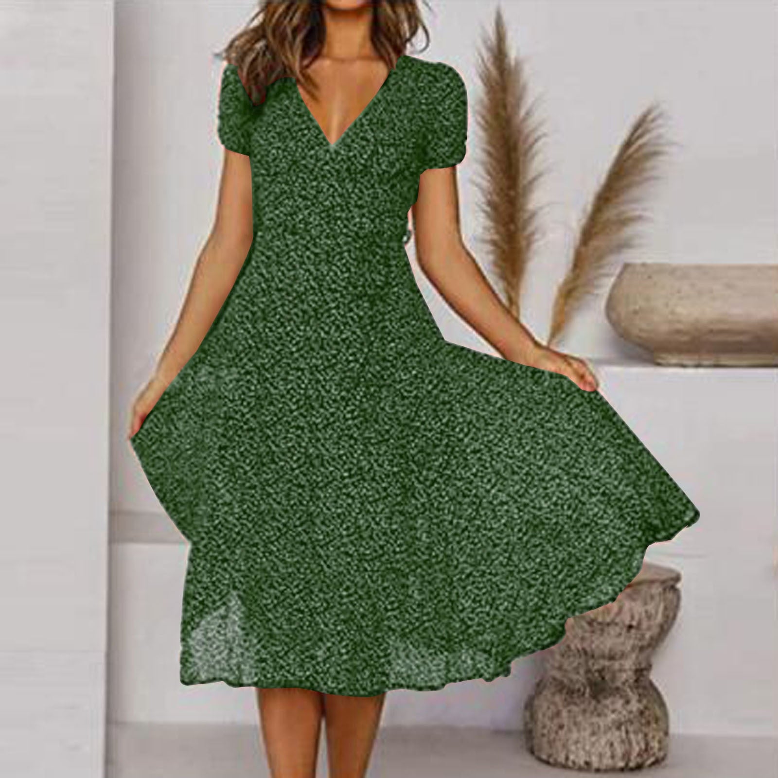 Isalie – Elegant V-Neck Summer Dress