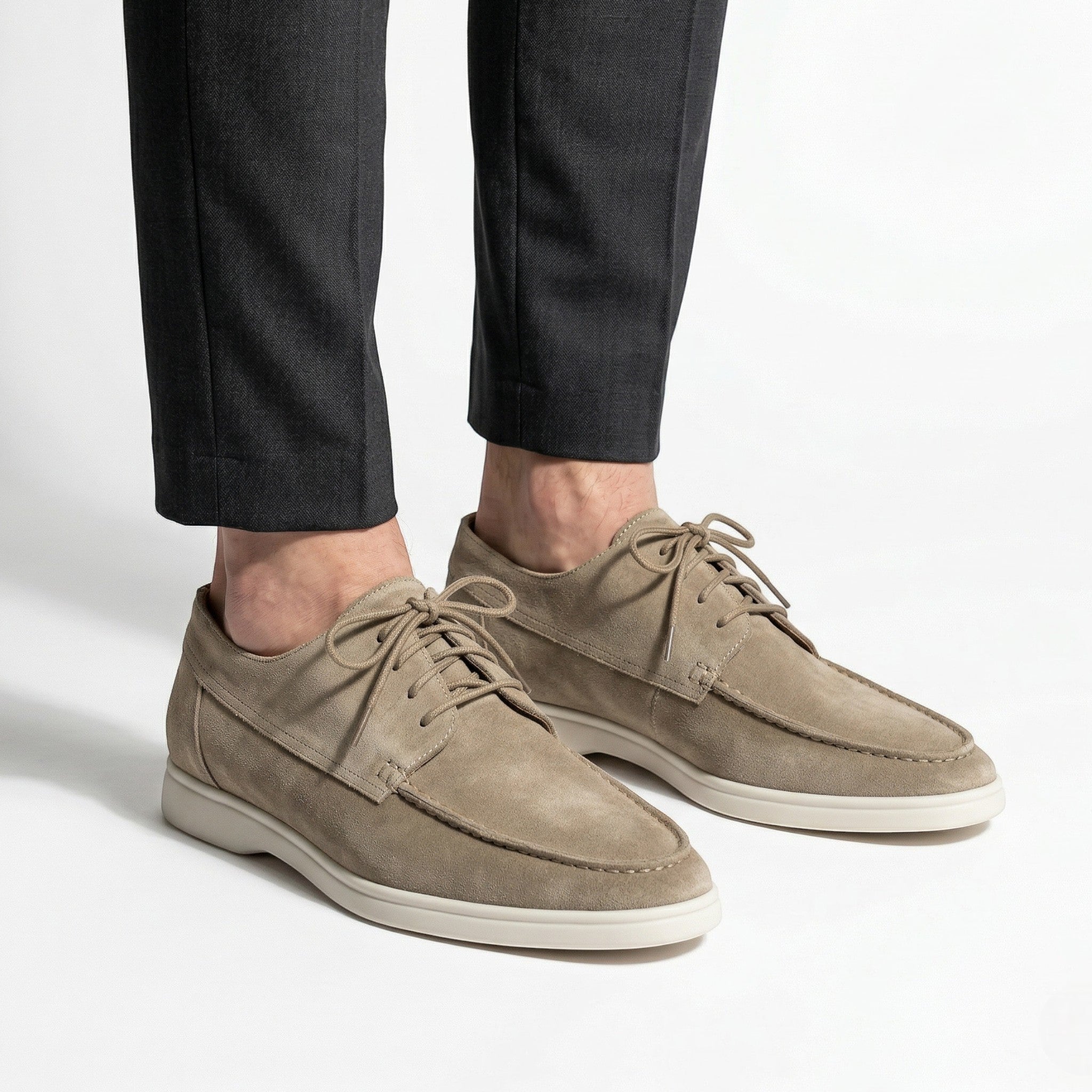 Jack - Men's Formal Lace - Up Loafers - Loafers - Khaki - Parker&Brooks