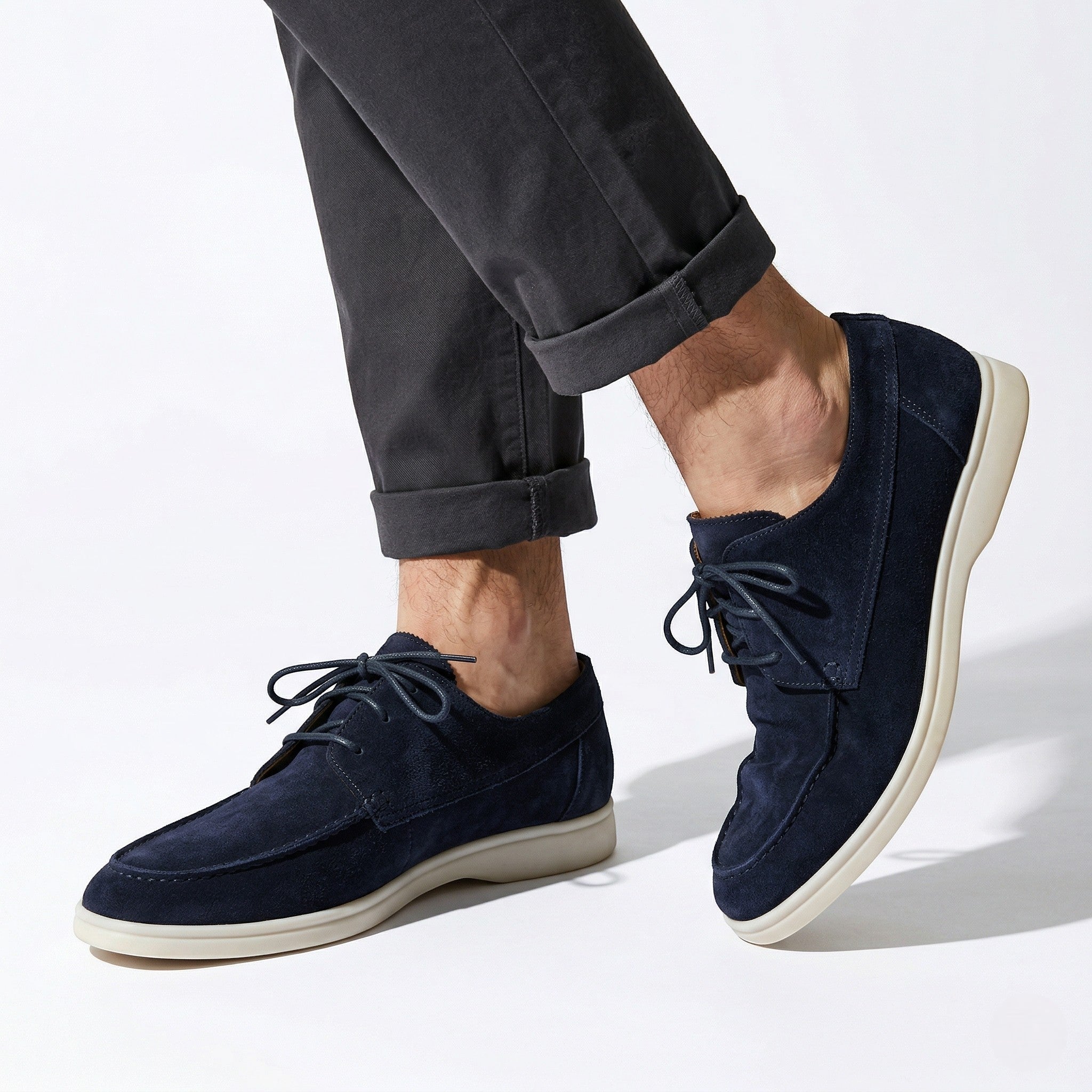 Jack - Men's Formal Lace - Up Loafers - Loafers - Blue - Parker&Brooks