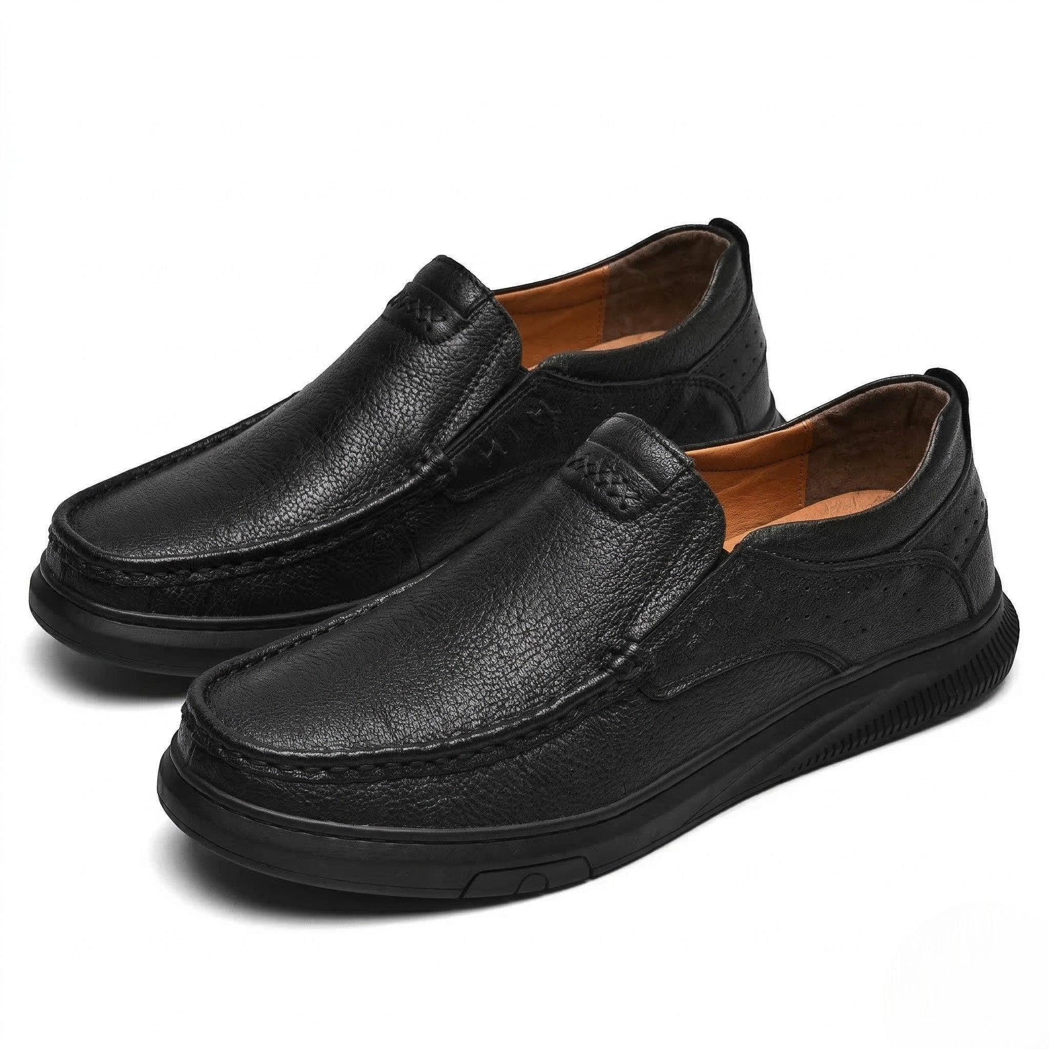 Jack - Men's Casual Slip - On Loafers - Loafers - Black - Parker&Brooks