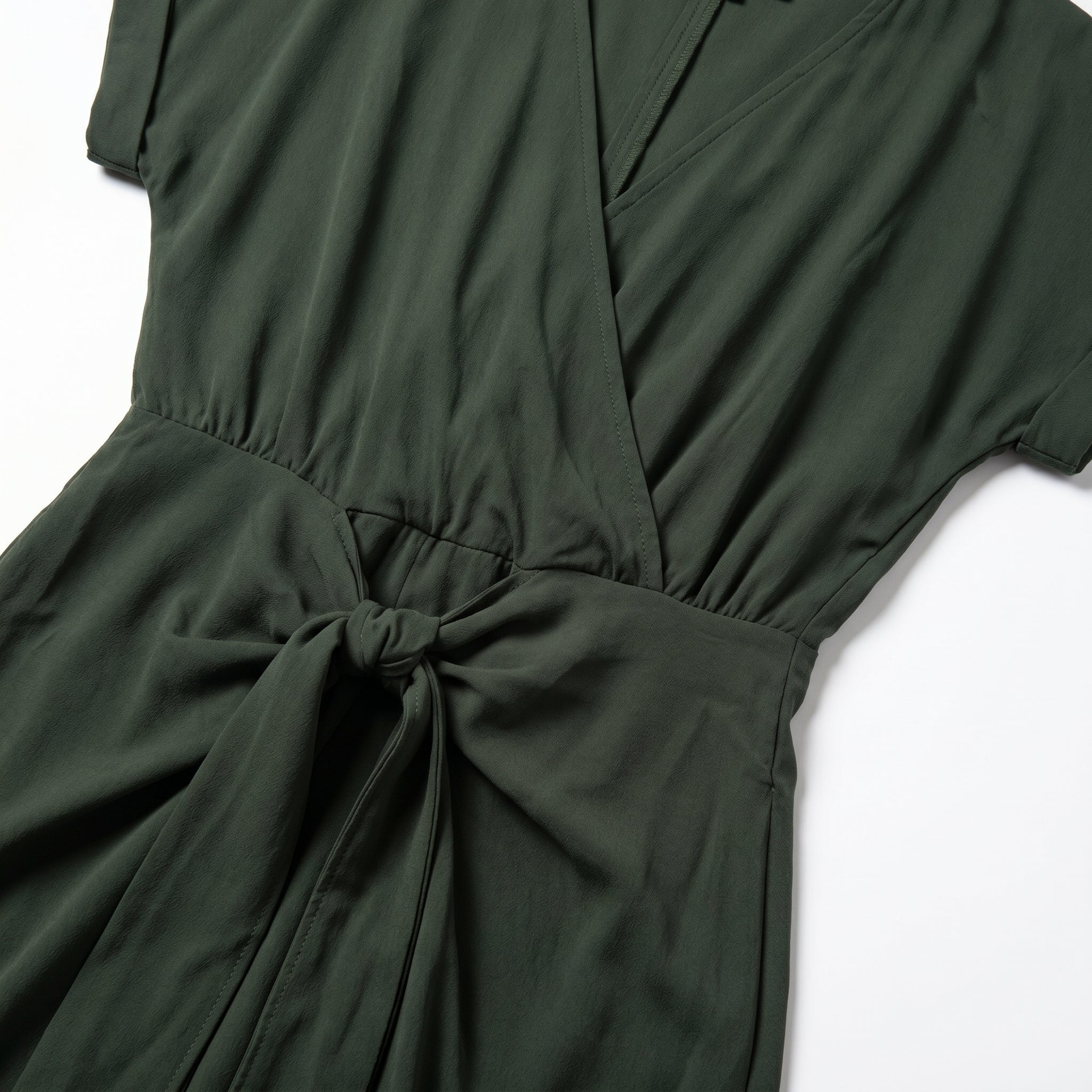Jacky - Women's Casual Wrap Midi Dress - Midi Dresses - Green - Parker&Brooks