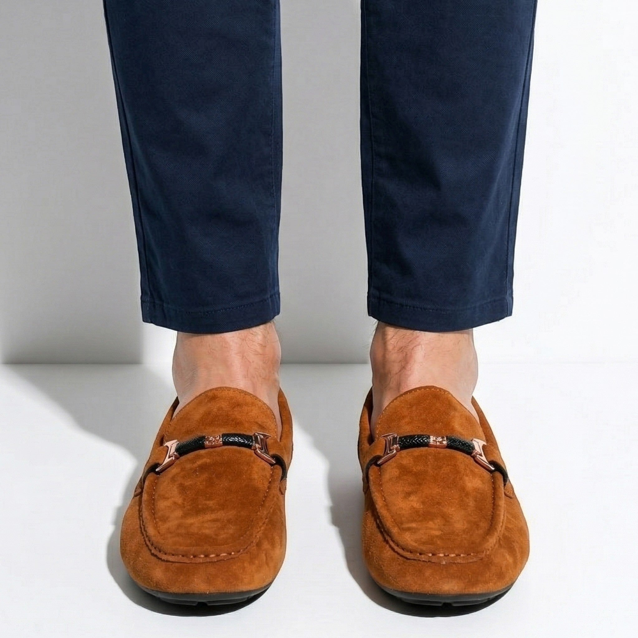 James - Men's Breathable Formal Loafers - Loafers - Light Brown - Parker&Brooks