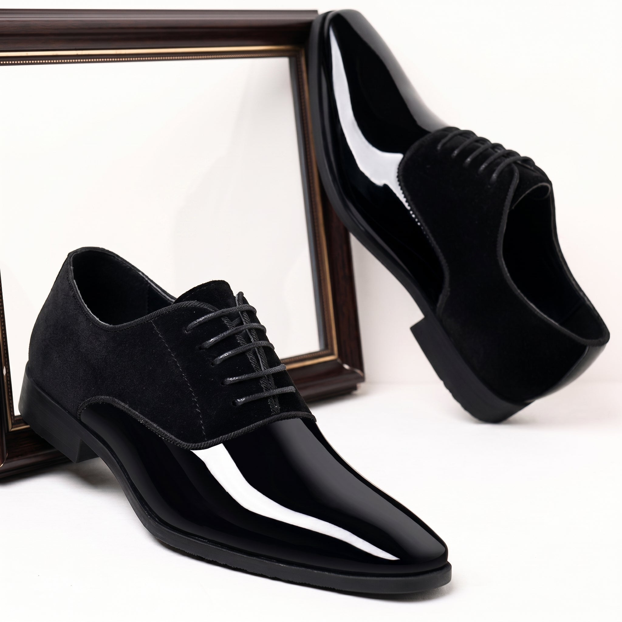 James - Men's Formal Glossy Wedding Shoes - Shoes - Black - Parker&Brooks
